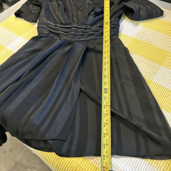 JOA Just One Answer V Neck Pleated Black Dress Anthropologie XS - Picture 13 of 15